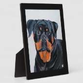 Rottweiler-schilderij van Alfred Fox Fotoplaat (Zijkant)