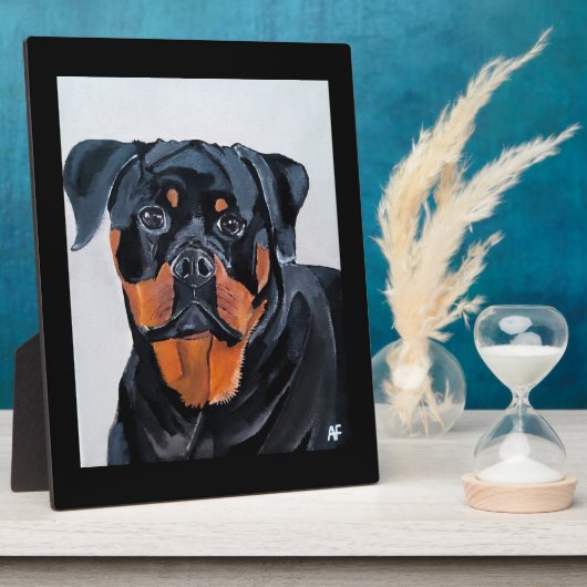 Rottweiler-schilderij van Alfred Fox Fotoplaat (Zijkant)