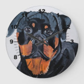 Rottweiler-schilderij van Alfred Fox Grote Klok (Voorkant)