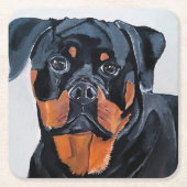 Rottweiler-schilderij van Alfred Fox Kartonnen Onderzetters (Voorkant)