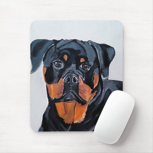 Rottweiler-schilderij van Alfred Fox Muismat (Met muis)