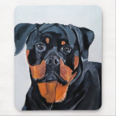 Rottweiler-schilderij van Alfred Fox Muismat (Voorkant)