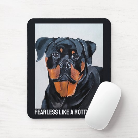 Rottweiler-schilderij van Alfred Fox Muismat (Met muis)