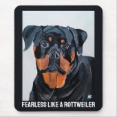 Rottweiler-schilderij van Alfred Fox Muismat (Voorkant)