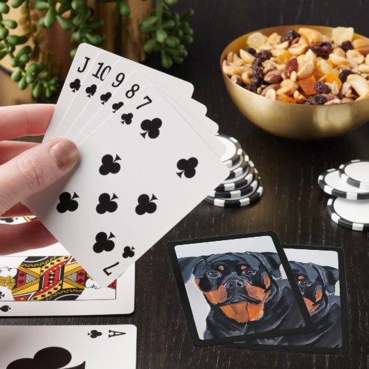 Rottweiler schilderij van Alfred Fox Pokerkaarten (Insitu)