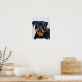 Rottweiler schilderij van Alfred Fox Poster (Keuken)