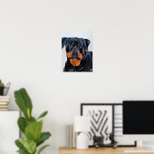 Rottweiler-schilderij van Alfred Fox Poster (Thuiskantoor)