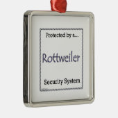 Rottweiler Security System Sleutelhanger Metalen Ornament (Rechts)