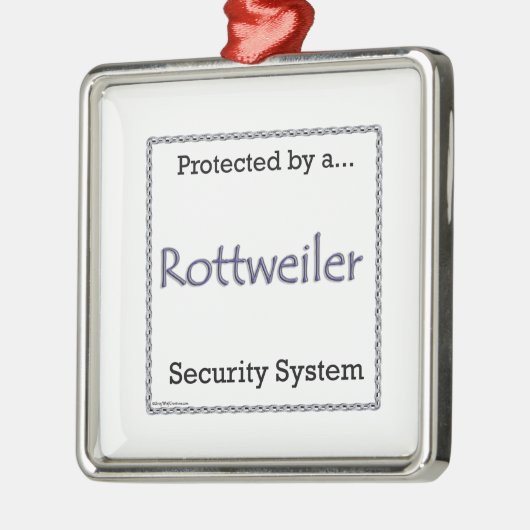 Rottweiler Security System Sleutelhanger Metalen Ornament (Links)