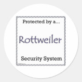 Rottweiler Security System Sticker (Voorkant)
