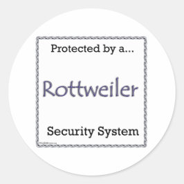 Rottweiler Security System Sticker