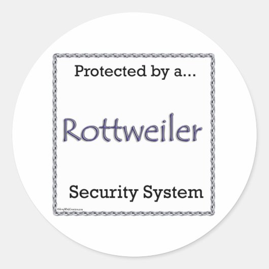 Rottweiler Security System Sticker (Voorkant)