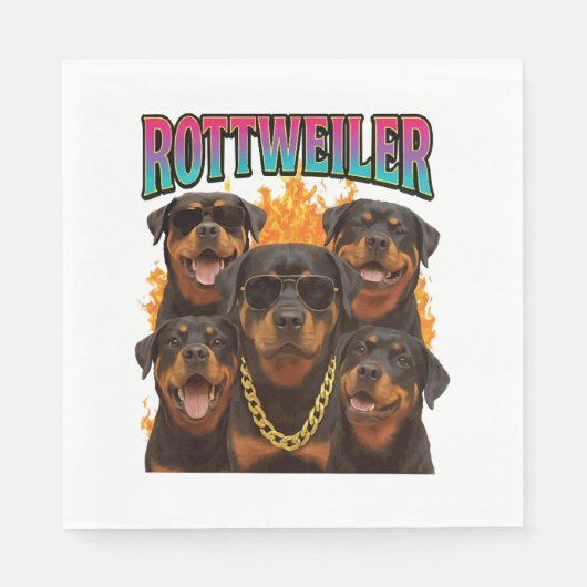 Rottweiler servet (Voorkant)