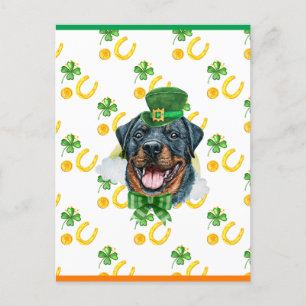 Rottweiler Shamrock St. Patricks Day Feestdagenkaart