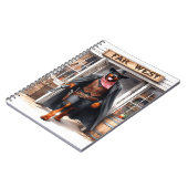 Rottweiler Sheriff in Far West Saloon Waterverf Notitieboek (Linkerzijde)