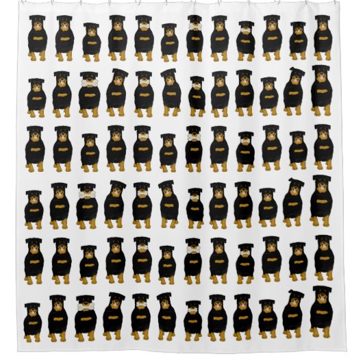 Rottweiler Shower Curtain Douchegordijn (Voorkant)