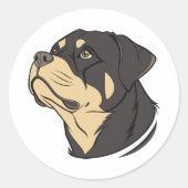 Rottweiler Side Profile Sticker – Calm & Bold (Voorkant)