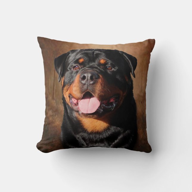 Rottweiler-Sierkussen Kussen (Voorkant)