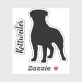Rottweiler Silhouet Hondenras Vinyl Sticker (Vel)