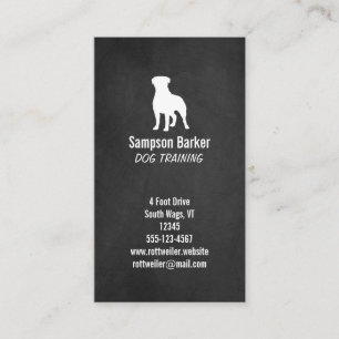 Rottweiler Silhouette   Chalkboardstijl   Rottie Visitekaartje