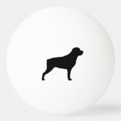 Rottweiler Silhouette Pingpongbal (Voorkant)
