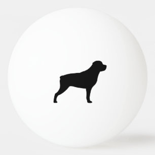 Rottweiler Silhouette Pingpongbal