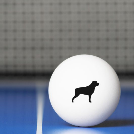 Rottweiler Silhouette Pingpongbal (Net)