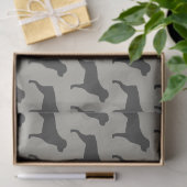Rottweiler Silhouettes Patroon Grijs Tissuepapier (Geschenk)