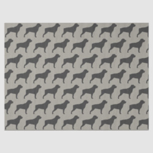 Rottweiler Silhouettes Patroon Grijs Tissuepapier
