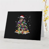 Rottweiler Sinterklaas Kerstboom Lichtjes Kerstmis Kaart (Gele Bloem)