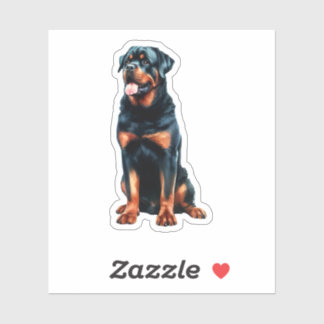 Rottweiler Sitting Sticker