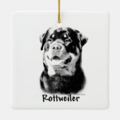 Rottweiler-Sleutelhanger Keramisch Ornament (Achterkant)