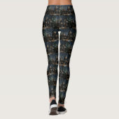 Rottweiler Sneeuw Slede Kerst Decoratie Leggings (Achterkant)