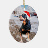 Rottweiler Snow Christmas Holiday Ornament (Rechts)