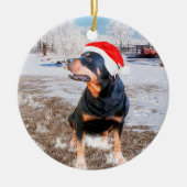 Rottweiler Snow Christmas Holiday Ornament (Voorkant)