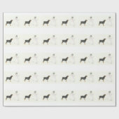 Rottweiler Snowman Dog ArtKerstwerkpapier Cadeaupapier (Vlak)