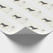 Rottweiler Snowman Dog ArtKerstwerkpapier Cadeaupapier (Hoek)