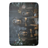 Rottweiler Snowy Sleigh Kerst Decor Badmat (Voorkant Verticaal)