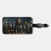 Rottweiler Snowy Sleigh Kerst Decor Bagagelabel (Achterkant horizontaal)