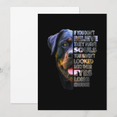 Rottweiler Soul I Love Rotties Hondenliefhebber Aankondiging (Voorkant / Achterkant)