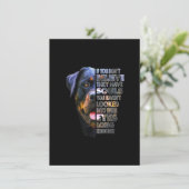 Rottweiler Soul I Love Rotties Hondenliefhebber Bedankkaart (Staand voorkant)