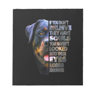 Rottweiler Soul I Love Rotties Hondenliefhebber Notitieblok