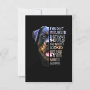 Rottweiler Soul I Love Rotties Hondenliefhebber RSVP Kaartje