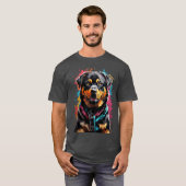 Rottweiler spatkleur t-shirt (Voorkant volledig)