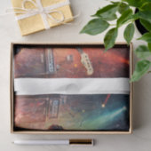 Rottweiler spelen elektrische gitaar op het podium tissuepapier (Geschenk)