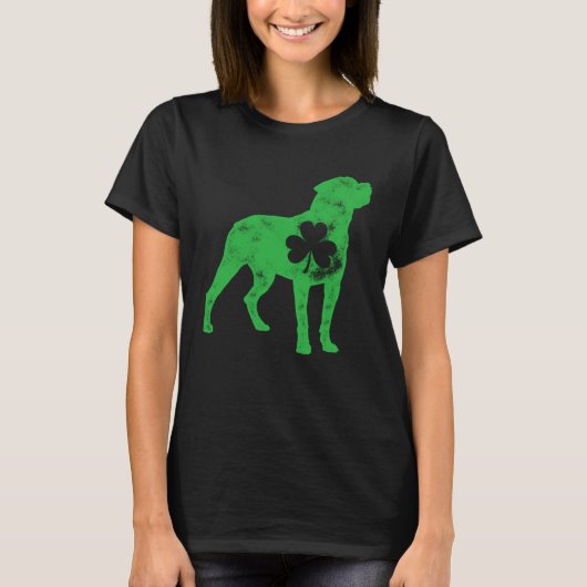 Rottweiler St Patrick s Day Boys Girls Shamrock Do T-shirt (Voorkant)