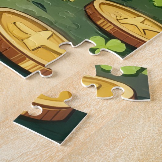 Rottweiler St Patrick’s Day Lucky Dog Legpuzzel (Zijkant)