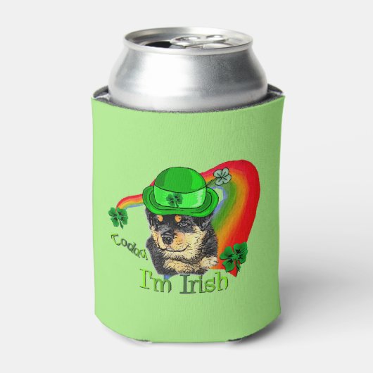 Rottweiler St Patricks Day Blikjeskoeler (Blikje Voorkant)