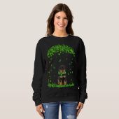 Rottweiler St Patricks Day Lover Irish Shamrock Do Trui (Voorkant volledig)