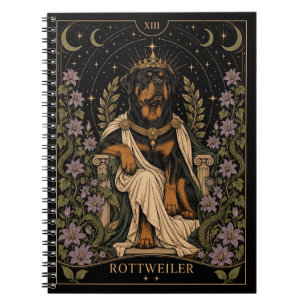 Rottweiler, Starlit Tarot Kunst Notitieboek